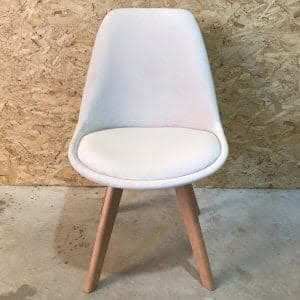 Stoel Vadim - comfortabel en gestoffeerd - Lichtbeige P1 - Afrit 29
