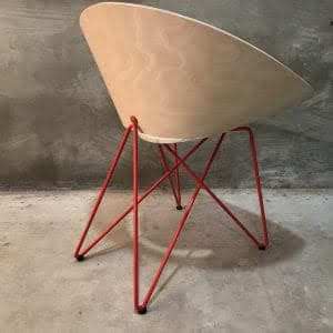 Afrit 29 - RM56 gebogen hout - metalen sledevoet - achteraanzicht
