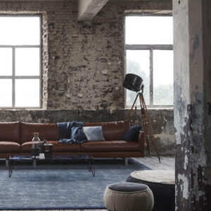 Sfeerfoto vloerkleed Worn Denim light.