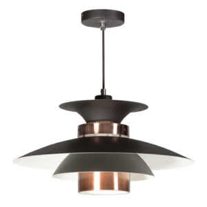 Hanglamp Potenza zwart en koper.