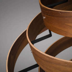 Hanglamp Walnut met 5 ringen foto dichtbij 2.
