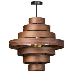 Hanglamp Walnut met 7 ringen.