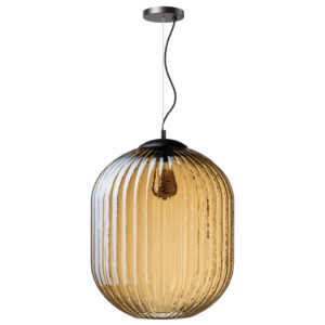 Hanglamp Glamm goud met een diameter van 40 centimeter.