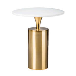 Jazz tafellamp wit en goud.