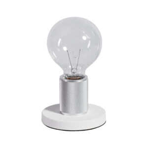 Piston Base tafellamp chroom en wit.