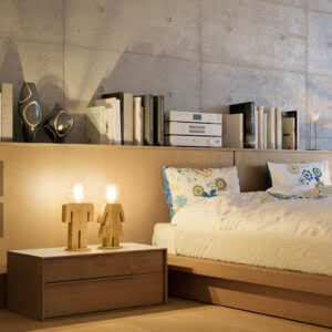 Adam en Eve tafellamp sfeerfoto 1.