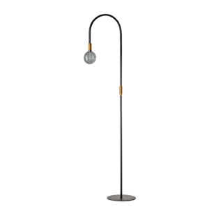 Pike vloerlamp zwart met gouden details.