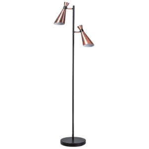 York vloerlamp zwart en koper.