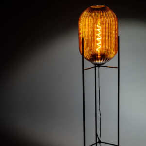 Vloerlamp Glamm L smoke met een diameter van 30 centimeter productfoto.