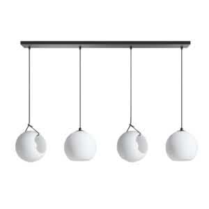 Hanglamp Orb Opaal met 4 bollen.