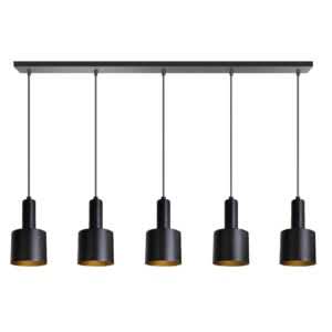 Hanglamp Sledge met 5 lichtbronnen.