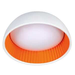 Plafondlamp Ringo met een diameter van 49 centimeter wit gekleurde binnenkant.