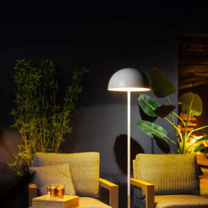 Sfeerfoto Vloerlamp Bobby wit.