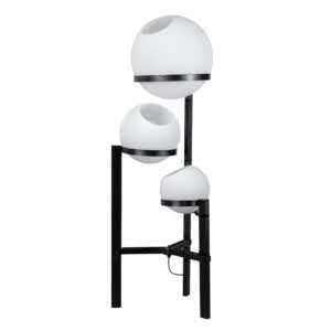 Vloerlamp Orb Opaal met 3 bollen.