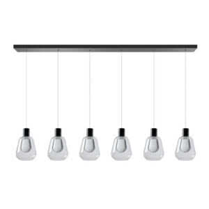 Hanglamp Gary 6 lichts clear glas.