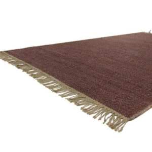 Vloerkleed Slam in de kleur brown hoekfoto.